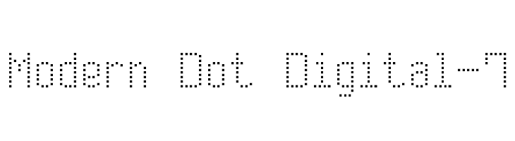 Modern Dot Digital-7  font caratteri gratis