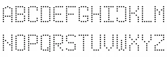 Modern Dot Digital-7 Font Litere mari
