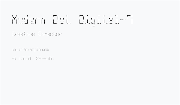 Modern Dot Digital-7 Business Card
