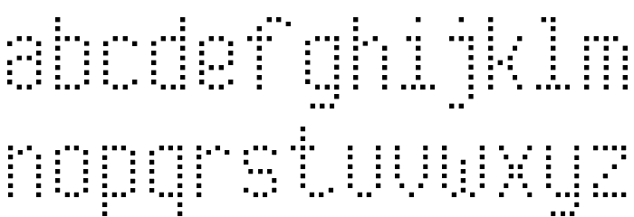 Modern Dot Digital-7 Font LOWERCASE