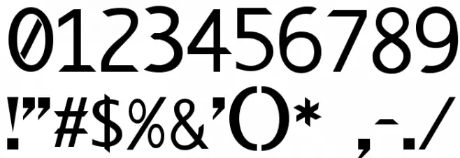 Modern Edge Font OTHER CHARS