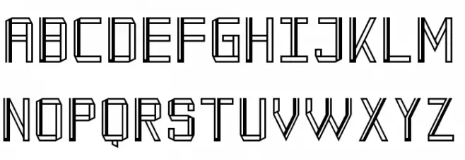 Modern Fold Regular Шрифта ВЕРХНИЙ