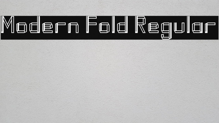 Modern Fold Regular Font examples