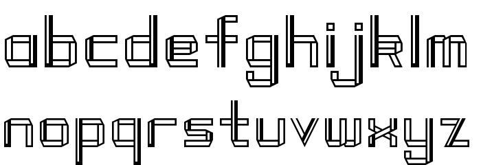 Modern Fold Regular Font LOWERCASE