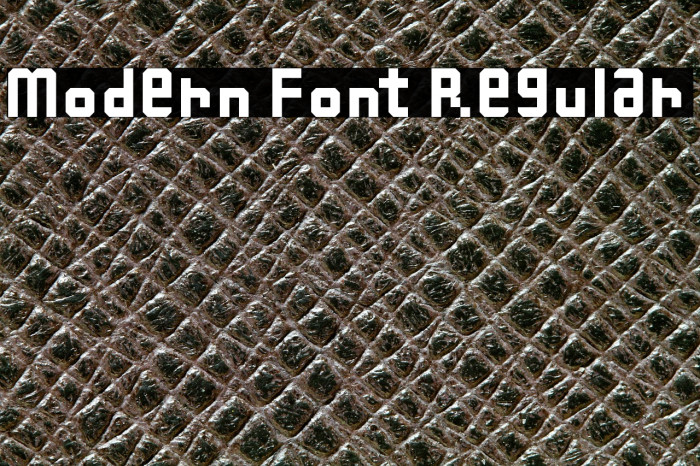 Modern Font Regular Example 2