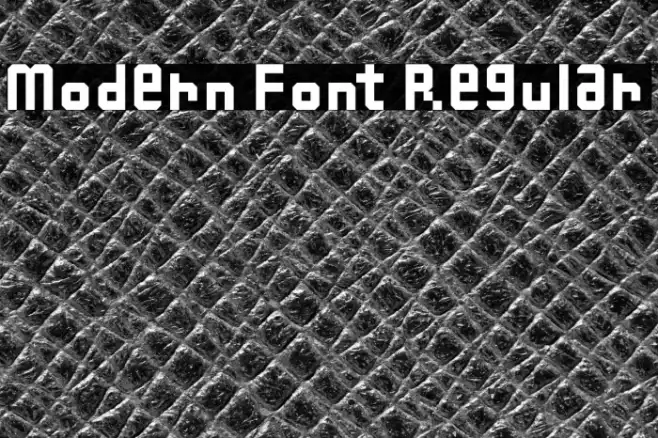 Modern Font Regular Example 2