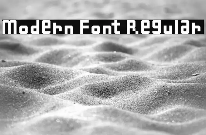 Modern Font Regular Example 3