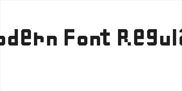 Modern Font Regular Logo