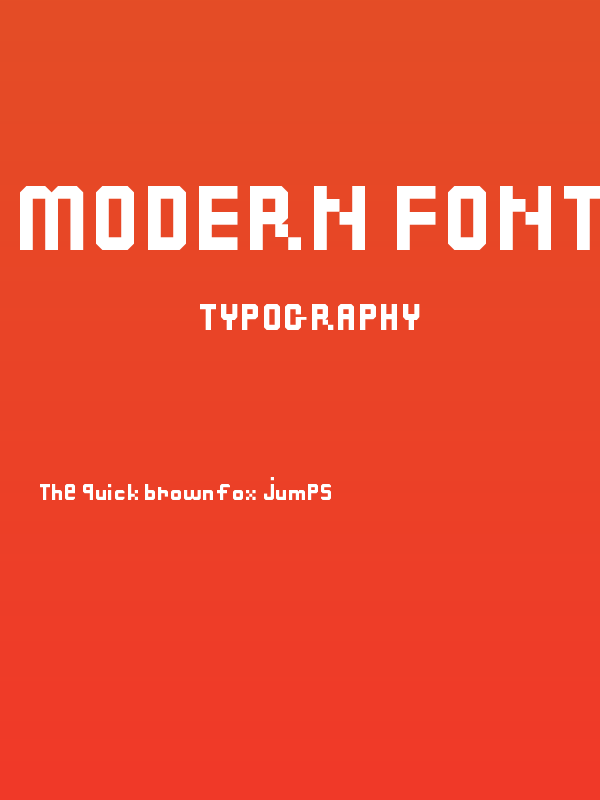 Modern Font Regular Poster