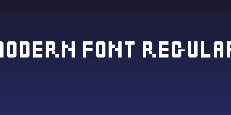 Modern Font Regular Social Header