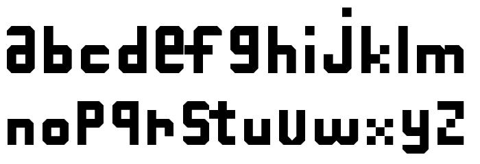 Modern Font Regular Font LOWERCASE