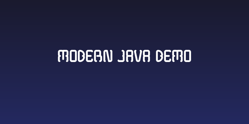 Modern Java Demo Social Header