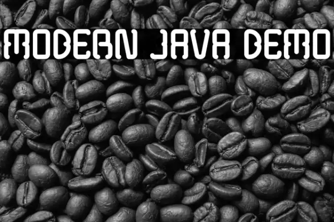 Modern Java Demo Font examples