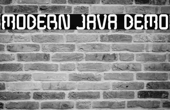 Modern Java Demo Font examples