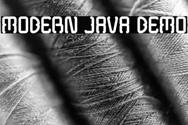 Modern Java Demo Font examples