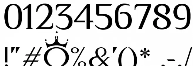 Modern KING Font OTHER CHARS