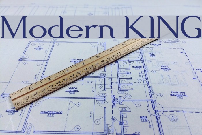 Modern KING Font examples