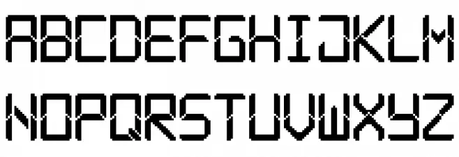 Modern LCD-7 Schriftart Groß