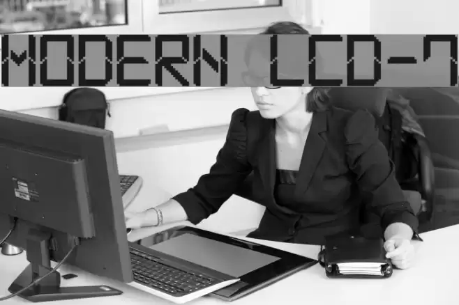 Modern LCD-7 Font examples