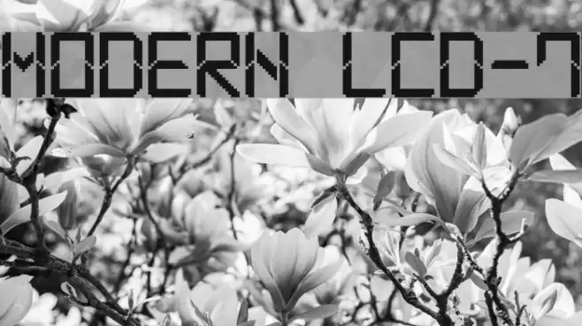 Modern LCD-7 Font examples