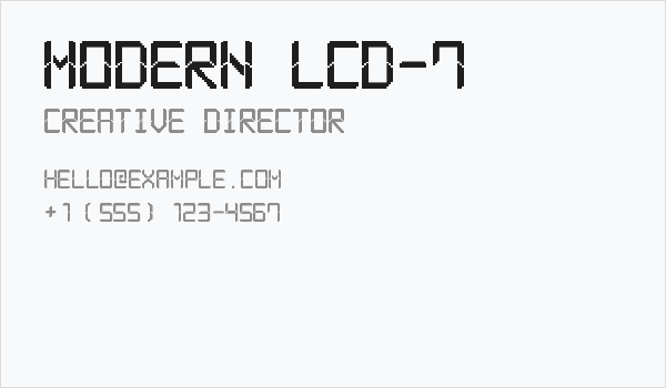 Modern LCD-7 Business Card
