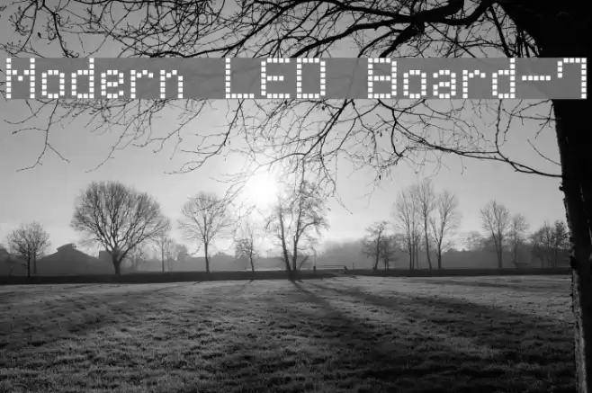 Modern LED Board-7 Font examples