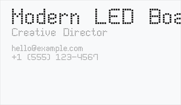 Modern LED Board-7 Business Card