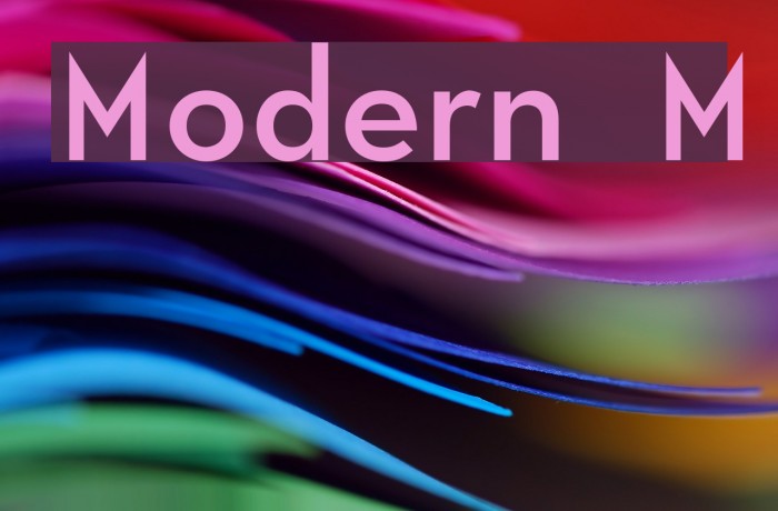 Modern M Font examples