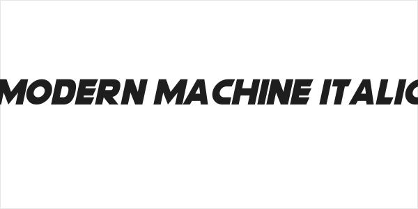 Modern Machine Italic Logo