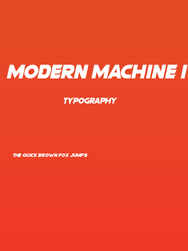 Modern Machine Italic Poster
