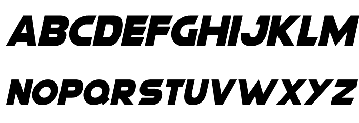 Modern Machine Italic Font LOWERCASE