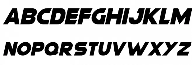 Modern Machine Italic 字体 小写