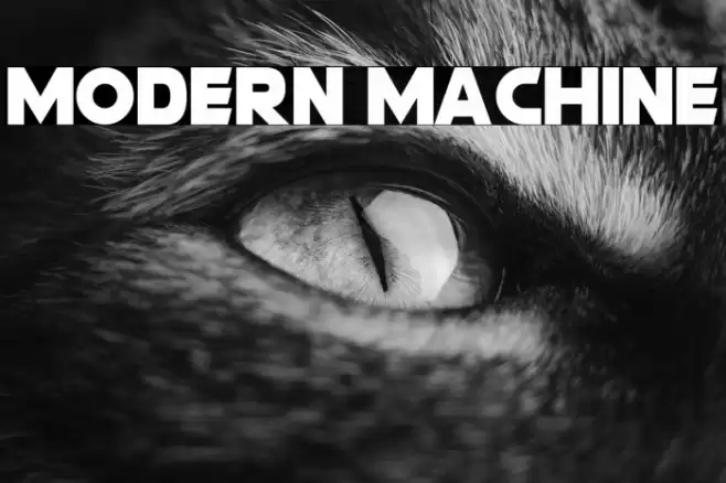 Modern Machine Font examples