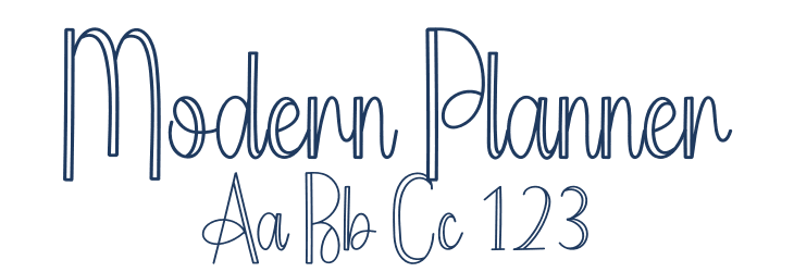 Modern Planner Font Preview