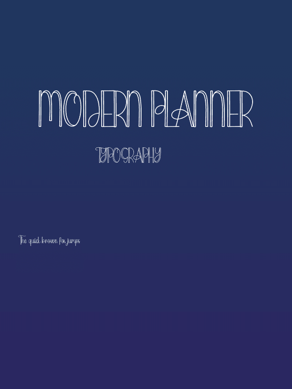 Modern Planner Poster