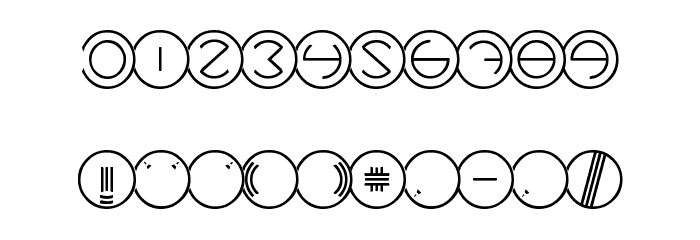 Modern Ringflash Font OTHER CHARS