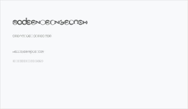 Modern Ringflash Business Card