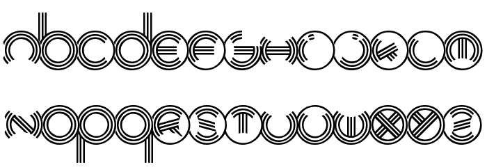 Modern Ringflash Font LOWERCASE