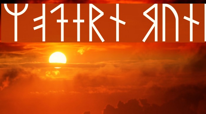 Modern Runic Font examples