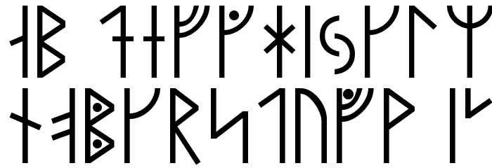 Modern Runic Font LOWERCASE