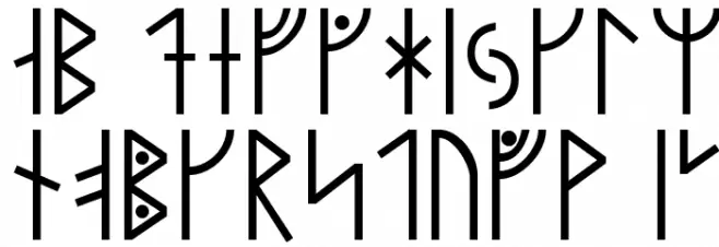 Modern Runic फ़ॉन्ट लोअरकेस