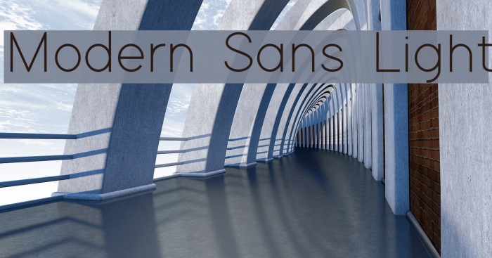 Modern Sans Light Font examples
