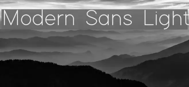 Modern Sans Light Example 2