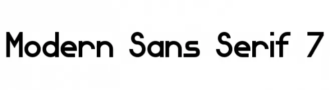 Modern Sans Serif 7  Descarca Fonturi Gratis