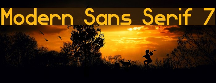 Modern Sans Serif 7 Fuentes examples
