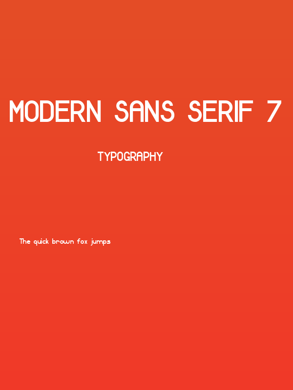 Modern Sans Serif 7 Poster