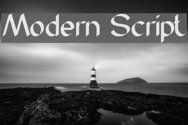 Modern Script Font examples