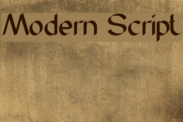 Modern Script Font examples