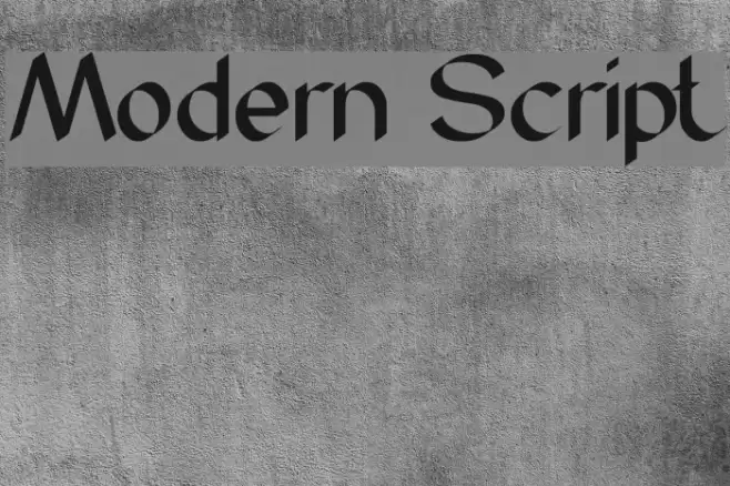 Modern Script Font examples