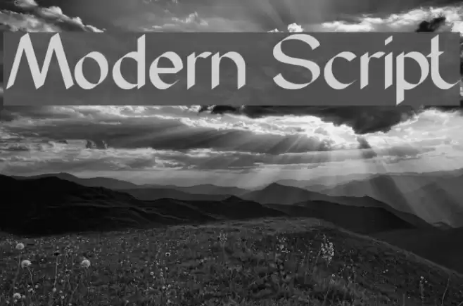 Modern Script Font examples